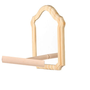 19310- Animal Accessories-Bird Toy - Perch - Wooden Mirror - Austral Ag