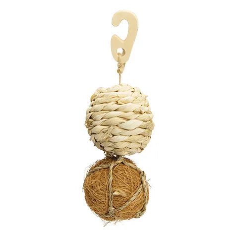 19325- Animal Accessories-Bird/Small Animal Toy - Natural Ball Combo - Coconut - Austral Ag