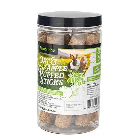 19342- Supplementation-Small Animal Treat - Timothy Hay Puffed Sticks-Oat And Apple - Austral Ag