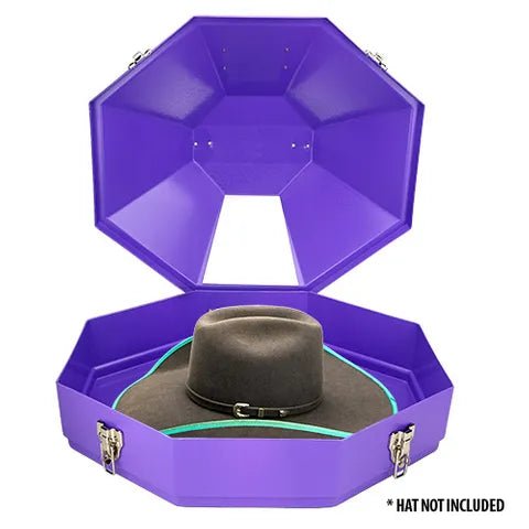 19372- Hardware-Western Hat Carrier - Hard Case Storage Box-Purple - Austral Ag