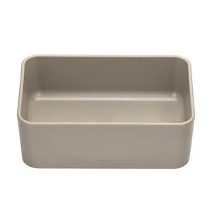 19453- Animal Accessories-Small Animal Feeder - Rectangular Weighted Bowl - 500ml-Brown - Austral Ag