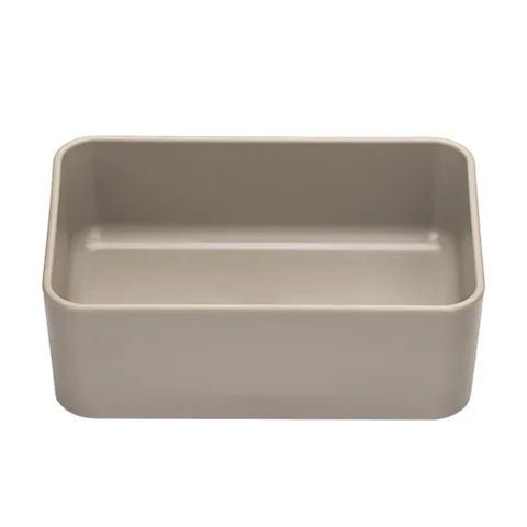 19453- Animal Accessories-Small Animal Feeder - Rectangular Weighted Bowl - 500ml-Brown - Austral Ag