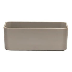 19453- Animal Accessories-Small Animal Feeder - Rectangular Weighted Bowl - 500ml-Brown - Austral Ag