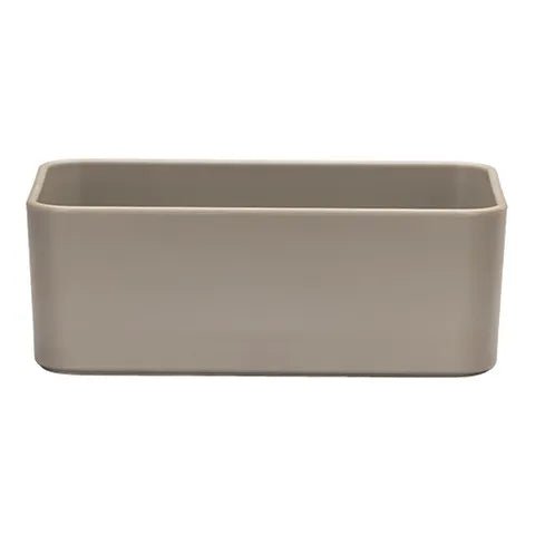 19453- Animal Accessories-Small Animal Feeder - Rectangular Weighted Bowl - 500ml-Brown - Austral Ag