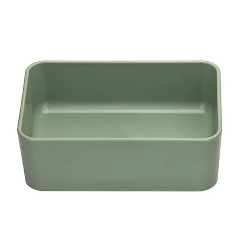 19454- Animal Accessories-Small Animal Feeder - Rectangular Weighted Bowl - 500ml-Green - Austral Ag