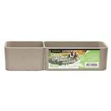 19455- Animal Accessories-Small Animal Feeder - Double Rectangular Weighted Bowl - 750ml-Brown - Austral Ag