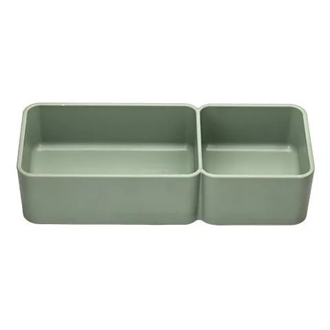 19456- Animal Accessories-Small Animal Feeder - Double Rectangular Weighted Bowl - 750ml-Green - Austral Ag