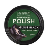 19469- Hardware-Oakwood Shoe and Boot Polish - 65g-High Gloss Black - Austral Ag