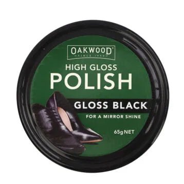 19469- Hardware-Oakwood Shoe and Boot Polish - 65g-High Gloss Black - Austral Ag