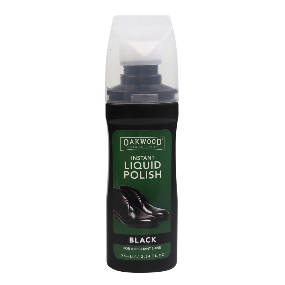 19472- Hardware-Oakwood Instant Liquid Leather Polish - 75ml-Black - Austral Ag