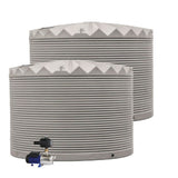 DEAL25Q421V2 - Tanks - 2 x 22,500L Rainwater Tanks + Pump - Birch Grey (Dune™) - Austral Ag