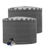 DEAL25Q419V2 - Tanks - 2 x 22,500L Rainwater Tanks + Pump - Dark Grey (Basalt™) - Austral Ag