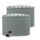 DEAL25Q424V2 - Tanks - 2 x 22,500L Rainwater Tanks + Pump - Armour Grey (Windspray™) - Austral Ag