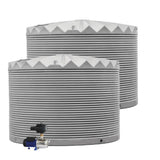DEAL25Q415V2 - Tanks - 2 x 22,500L Rainwater Tanks + Pump - Gull Grey (Shale Grey™) - Austral Ag