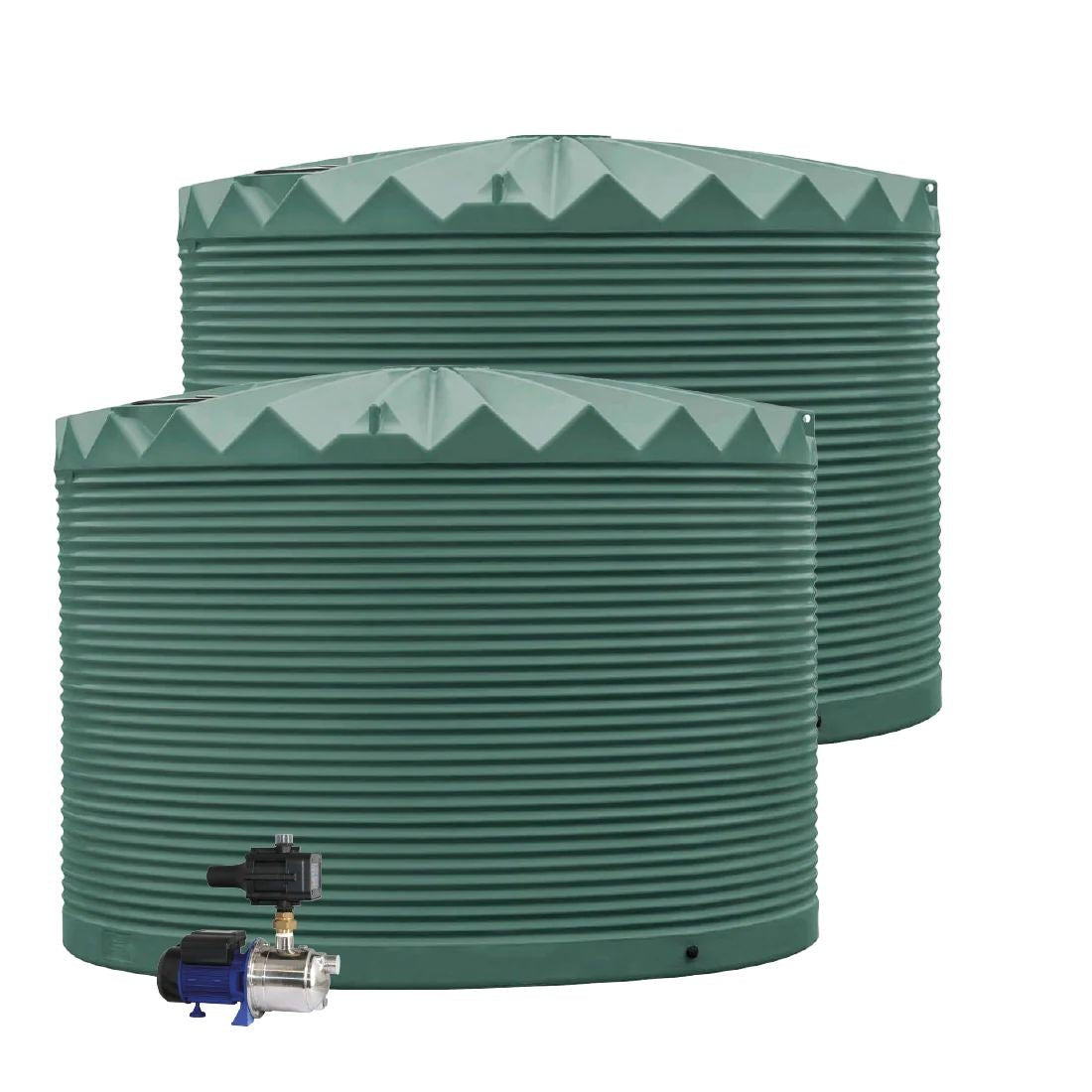 DEAL25Q407V2 - Tanks - 2 x 22,500L Rainwater Tanks + Pump - Rivergum (Wilderness™) - Austral Ag