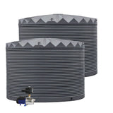 DEAL25Q411V2 - Tanks - 2 x 22,500L Rainwater Tanks + Pump - Metal Grey (Ironstone™) - Austral Ag
