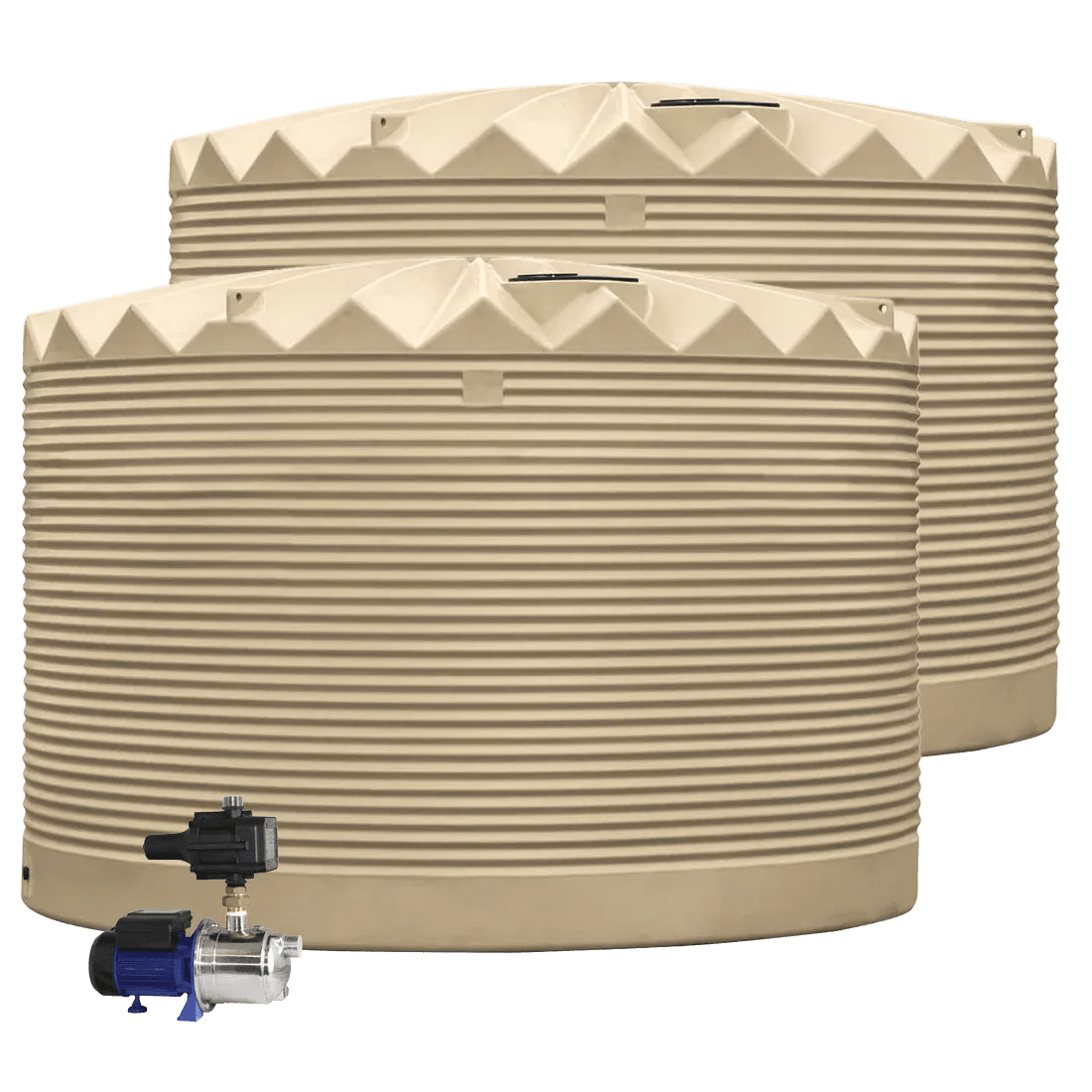DEAL25Q401V1 - Tanks - 2 x 27,000L Rainwater Tanks + Pump - Wheat (Harvest™) - Austral Ag