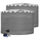 DEAL25Q415V1 - Tanks - 2 x 27,000L Rainwater Tanks + Pump - Gull Grey (Shale Grey™) - Austral Ag
