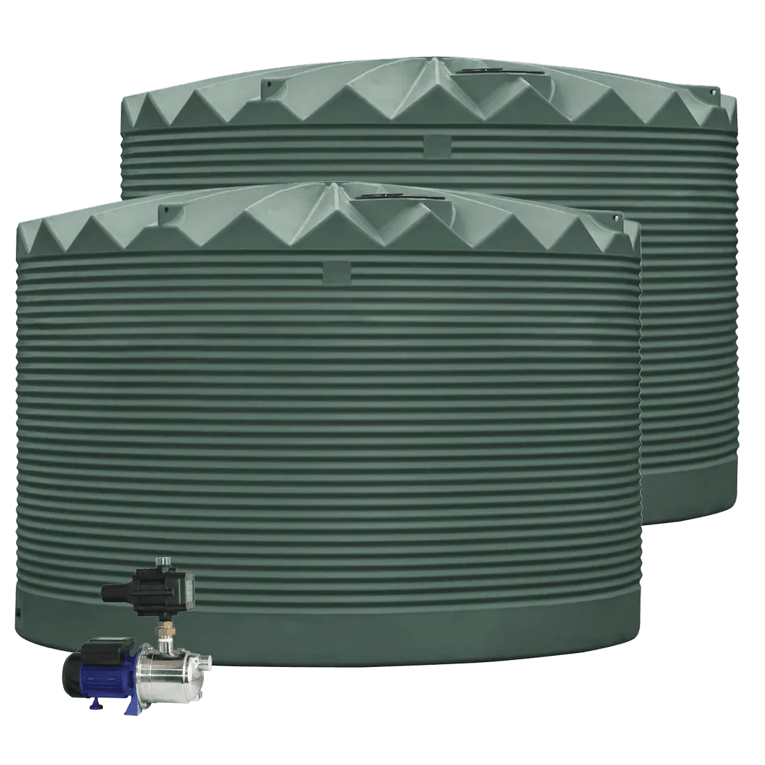 DEAL25Q407V1 - Tanks - 2 x 27,000L Rainwater Tanks + Pump - Rivergum (Wilderness™) - Austral Ag