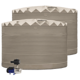 DEAL25Q422V1 - Tanks - 2 x 27,000L Rainwater Tanks + Pump - Beige (Riversand™) - Austral Ag