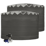DEAL25Q406V1 - Tanks - 2 x 27,000L Rainwater Tanks + Pump - Slate Grey (Woodland Grey™) - Austral Ag