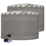 DEAL25Q421V1 - Tanks - 2 x 27,000L Rainwater Tanks + Pump - Birch Grey (Dune™) - Austral Ag