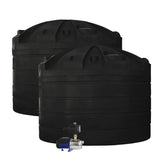 DEAL26Q120V2 - Tanks - 2 x 32,000L Rainwater Tanks + Pump - Black (NightSky™) - Austral Ag