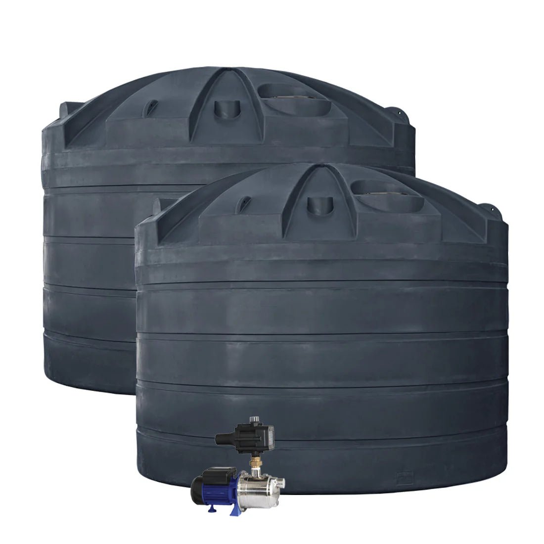 DEAL26Q108V2 - Tanks - 2 x 32,000L Rainwater Tanks + Pump - Mountain Blue (Deep Ocean™) - Austral Ag