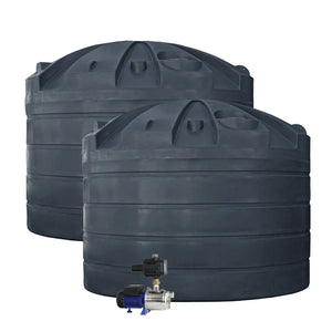 DEAL26Q108V2 - Tanks - 2 x 32,000L Rainwater Tanks + Pump - Mountain Blue (Deep Ocean™) - Austral Ag