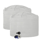 DEAL26Q103V2 - Tanks - 2 x 32,000L Rainwater Tanks + Pump - Tank White (Surfmist™) - Austral Ag