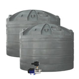 DEAL26Q124V2 - Tanks - 2 x 32,000L Rainwater Tanks + Pump - Armour Grey (Windspray™) - Austral Ag