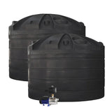 DEAL26Q109V2 - Tanks - 2 x 32,000L Rainwater Tanks + Pump - Monument® (Charcoal) - Austral Ag