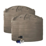 DEAL26Q123V2 - Tanks - 2 x 32,000L Rainwater Tanks + Pump - Autumn Brown (Jasper™) - Austral Ag