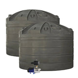 DEAL26Q106V2 - Tanks - 2 x 32,000L Rainwater Tanks + Pump - Slate Grey (Woodland Grey™) - Austral Ag
