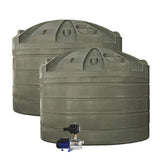 DEAL26Q117V2 - Tanks - 2 x 32,000L Rainwater Tanks + Pump - Earthtone (Bushland™) - Austral Ag