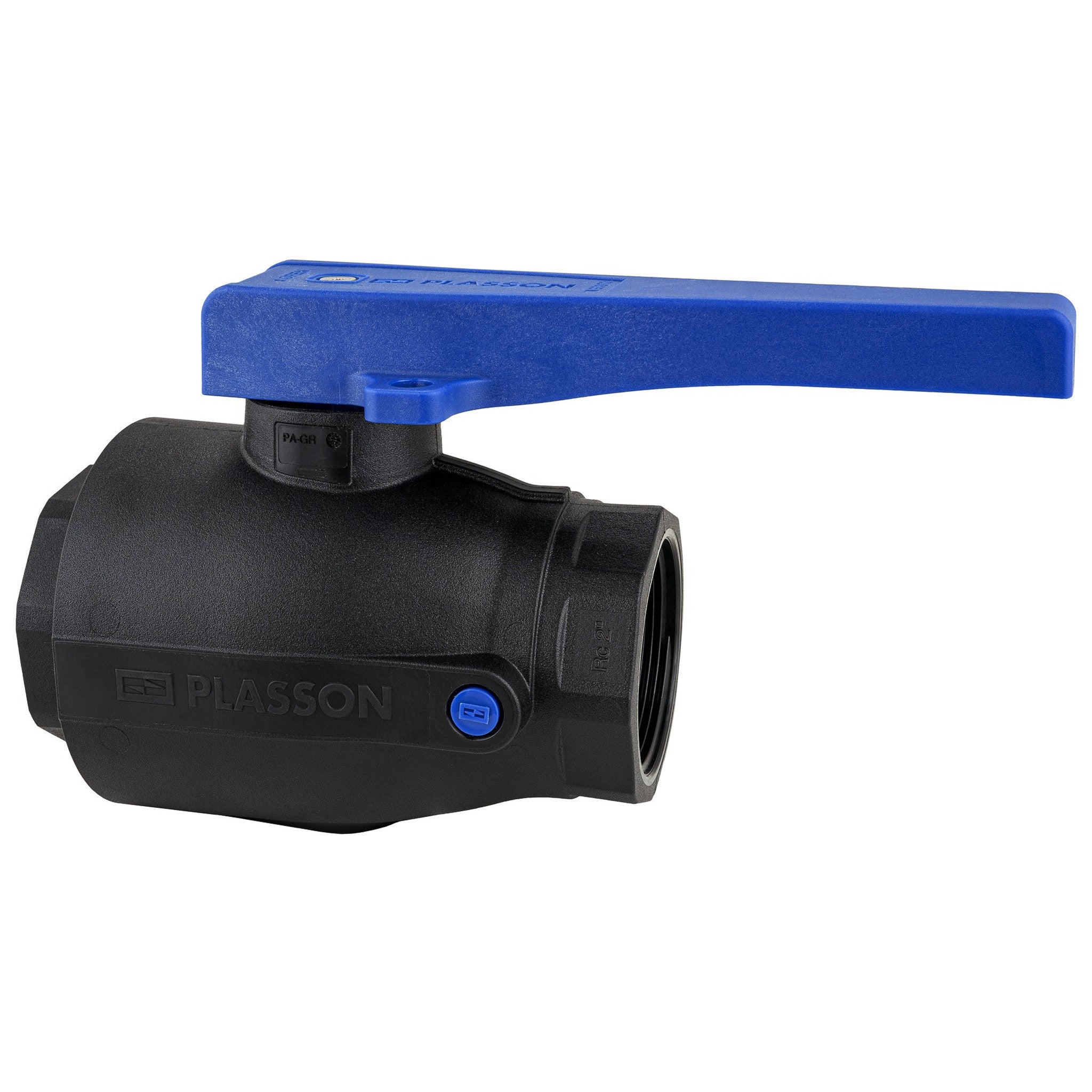 Ball Valve Without Drain Port Long Handle Fittings Plasson Australia Pty Ltd 2"