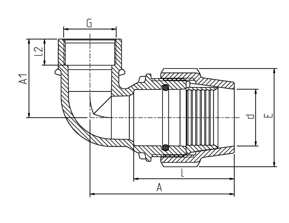 90D Elbow Female Metric x Fittings Plasson Australia Pty Ltd