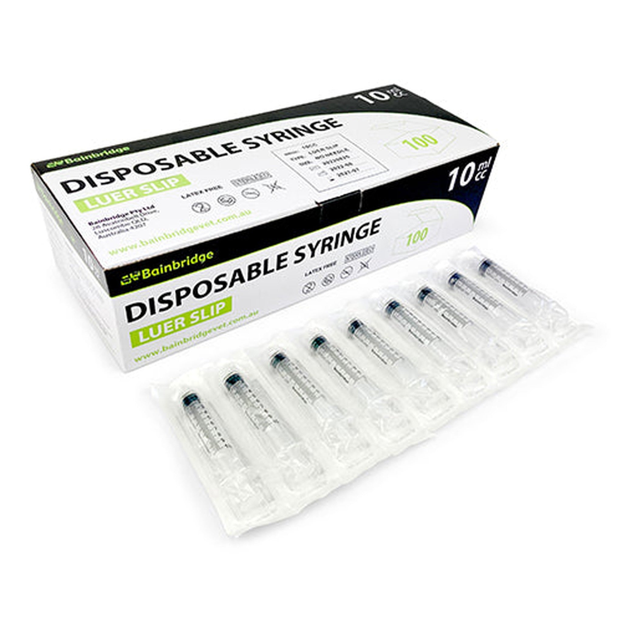 Disposable Syringes l  100 Pack (Box) Animal Health Bainbridge   