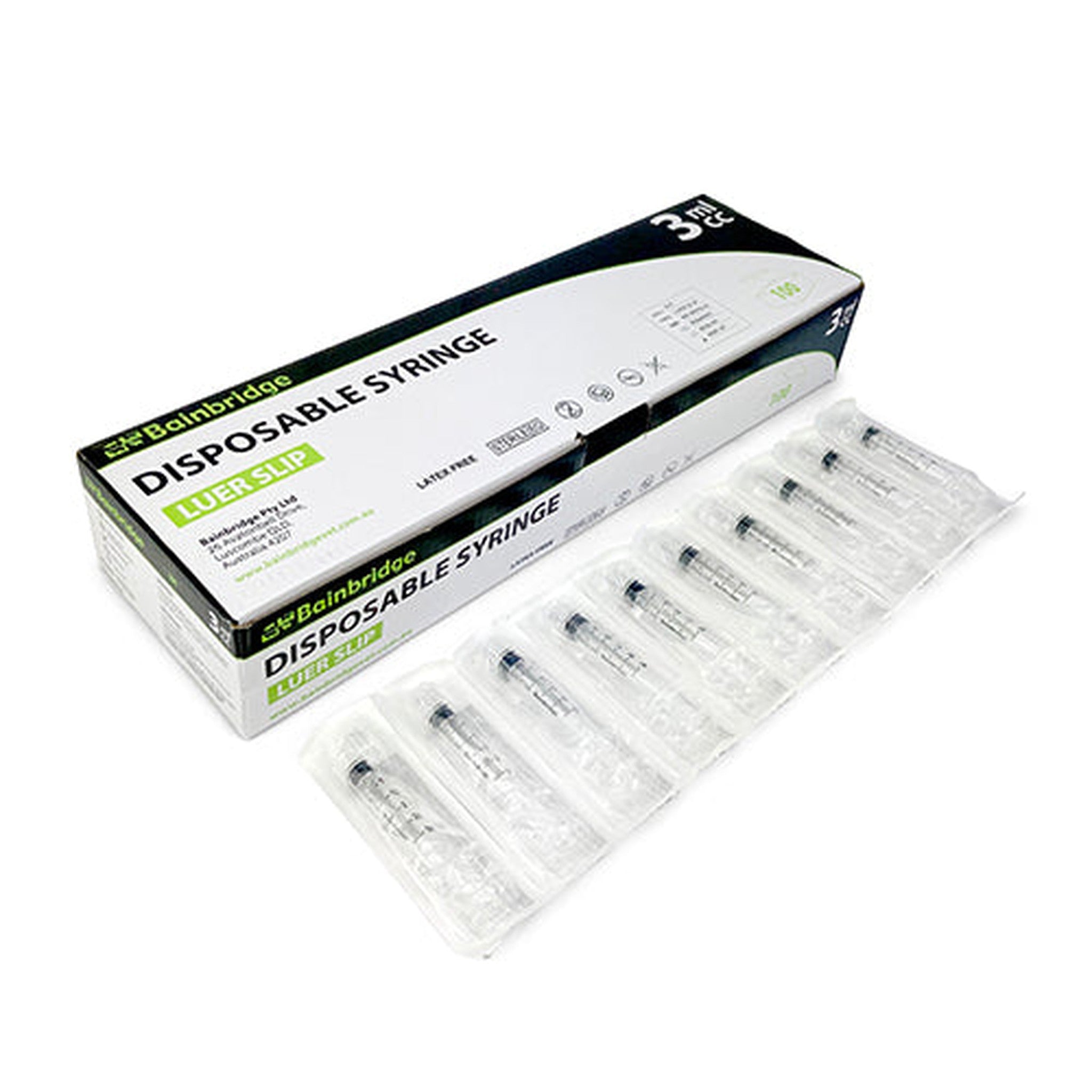 Disposable Syringes l  100 Pack (Box) Animal Health Bainbridge   
