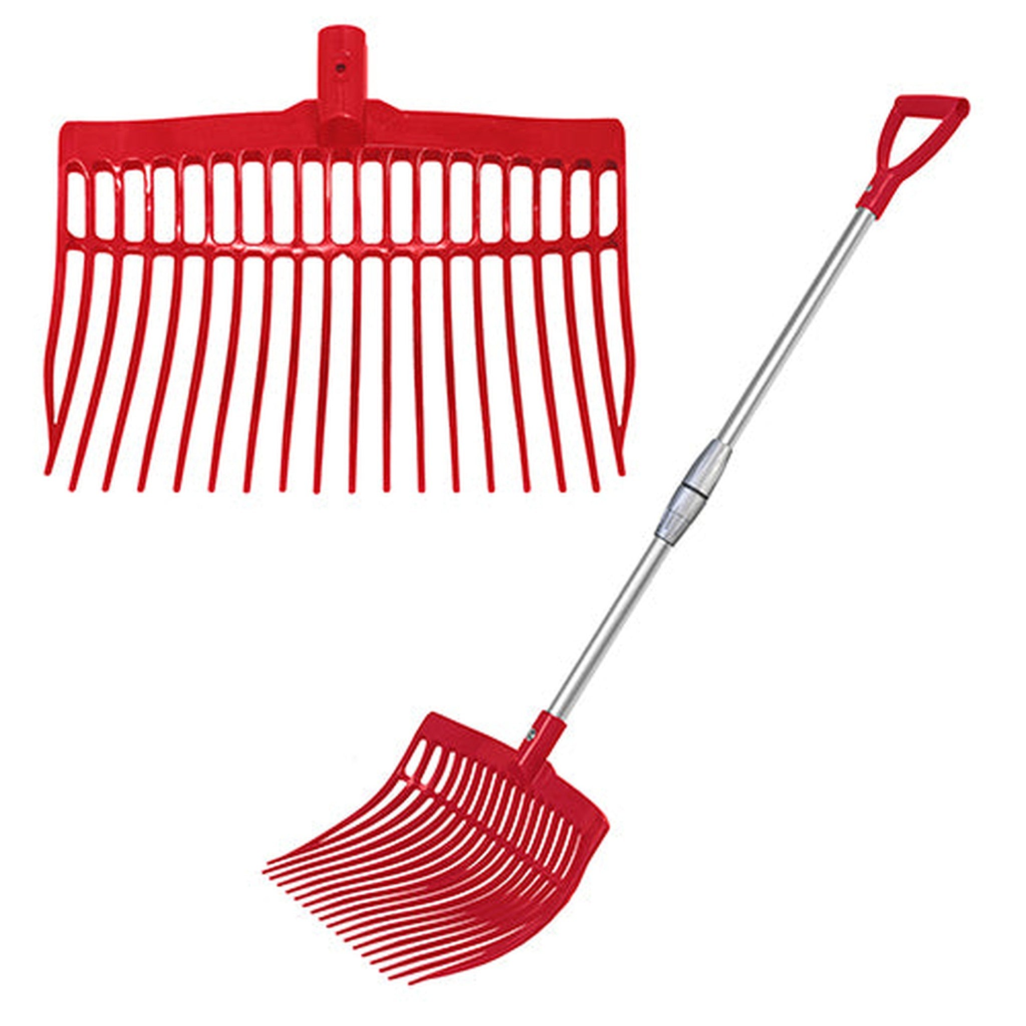 Supreme Telescopic Stable Fork Plastic Hardware Bainbridge Pty Ltd Red