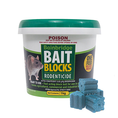1kg Rodent Bait Blocks with Brodifacoum 0.05g/kg