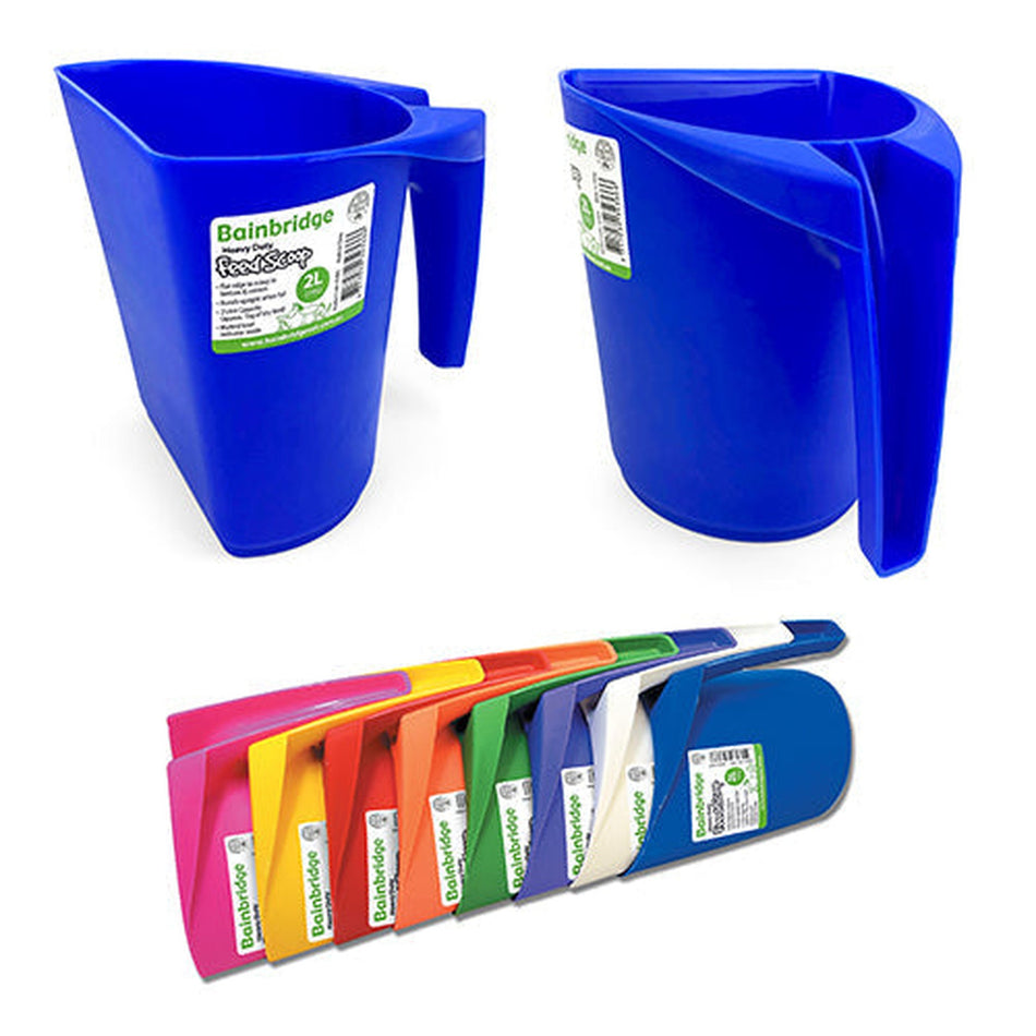 Feed Scoop Heavy Duty Animal Accessories Bainbridge Pty Ltd 2 Litre Blue