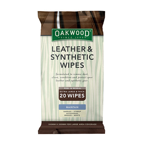 Oakwood Leather & Synthetic Wipes x 20