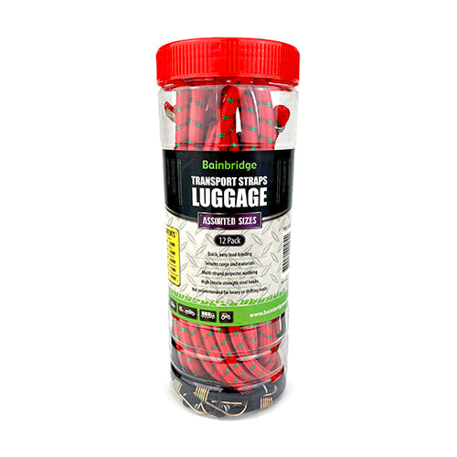Luggage Straps Assorted Colours Hardware Bainbridge Pty Ltd 12 Pack