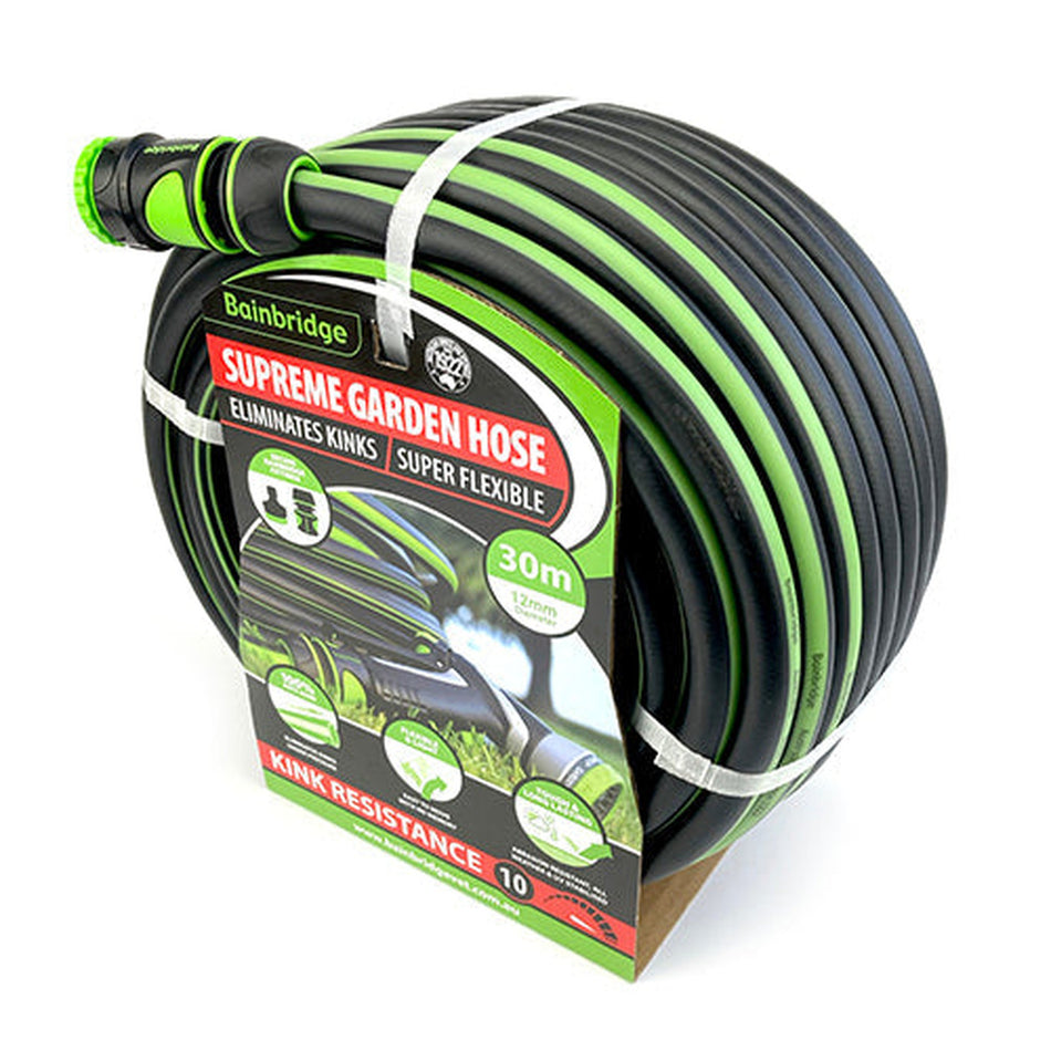Supreme Garden Hose with Fittings Horticulture Bainbridge Pty Ltd 12mm x 30m