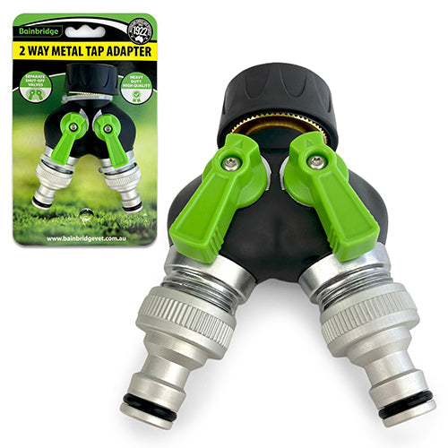 Metal Tap Adapter - Two Way Horticulture Bainbridge Pty Ltd Default Title
