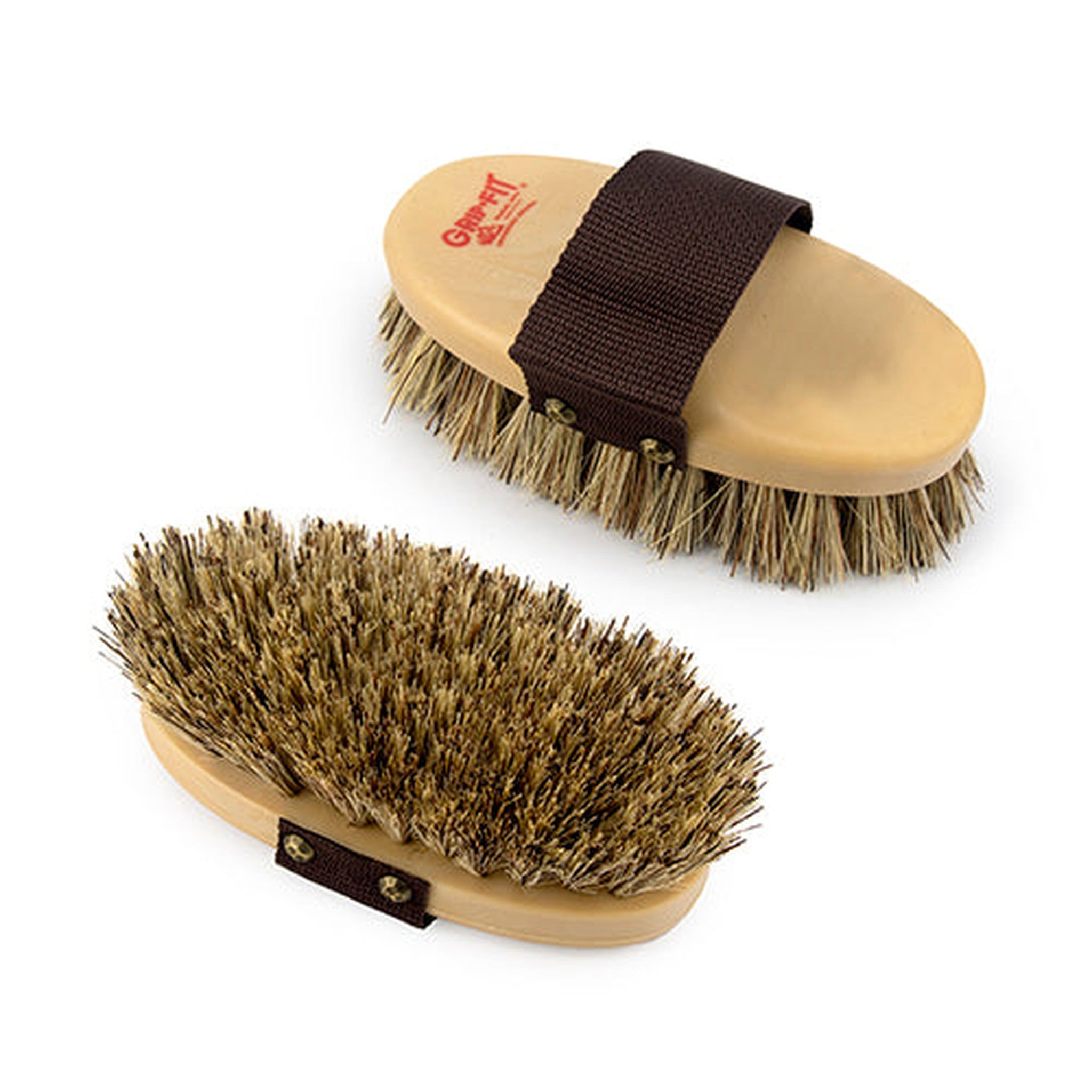 GripFit  Stiff Brown Fibre Brush Animal Accessories Bainbridge Medium  