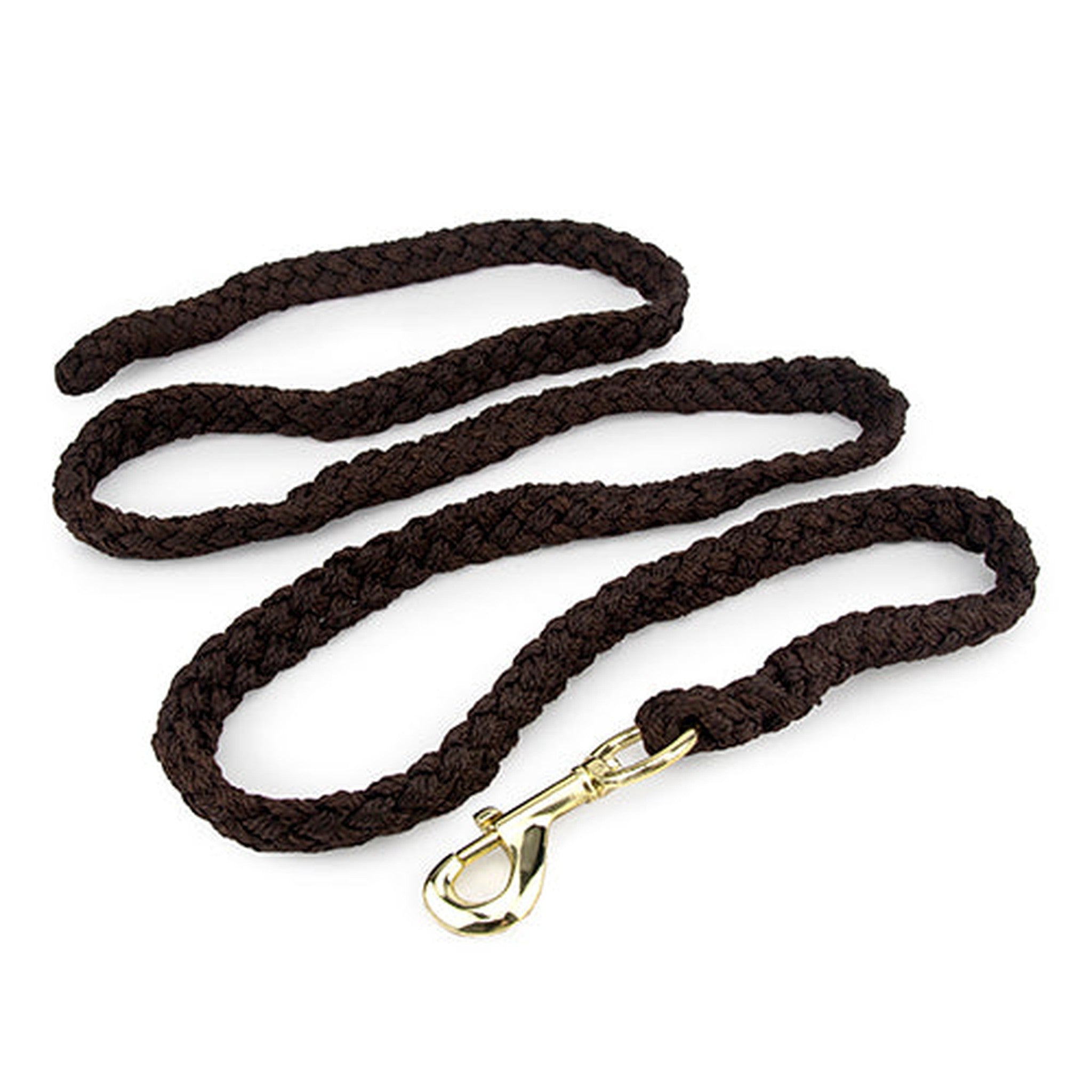 Rope Lead with Brass Snap 2m - Brown Animal Accessories Bainbridge Pty Ltd 2m