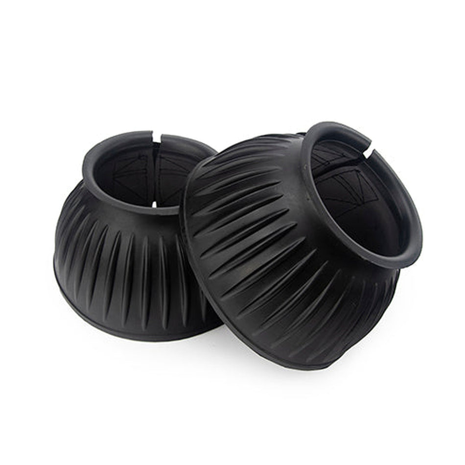 Ribbed Bell Boots Velcro Pair (L) Animal Health Bainbridge