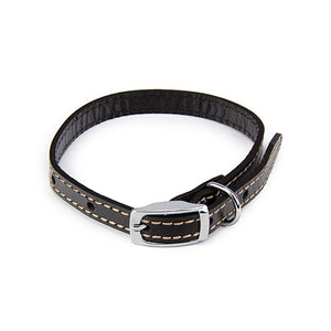 Leather Collar Traditional Animal Accessories Brown Bainbridge Pty Ltd 40cm Black
